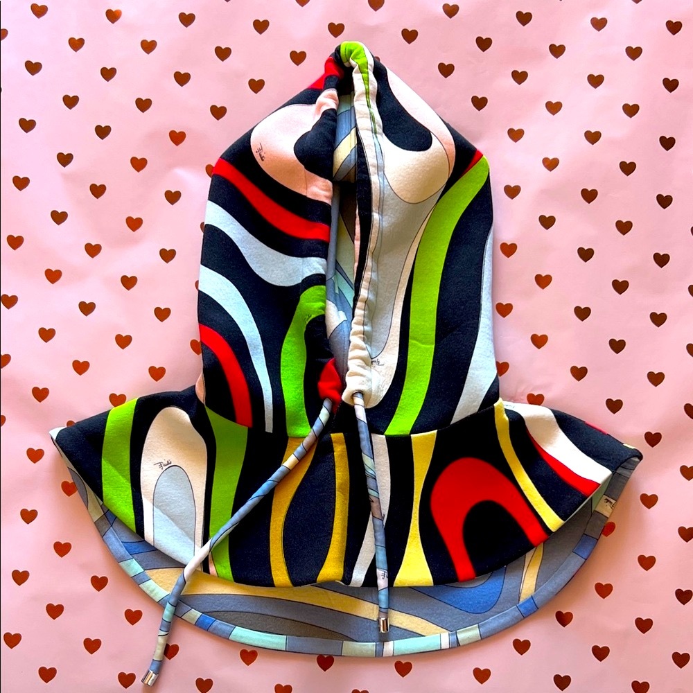 Emilio Pucci Marmo-Print Hood New Without Tags - Picture 3 of 8